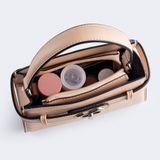  Túi Yuumy (Thời trang nữ size 19 phối khóa xoay - Túi đeo chéo da Glossy YN232TT) màu trắng ngọc trai 