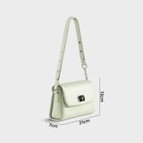 Túi Yuumy (Thời trang nữ khoá xoay kim loại sang trọng size 21 - Túi đeo chéo da Seasand YN301XN) màu xanh ngọc 