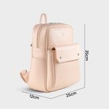  Balo Yuumy (Thời trang nữ phối ngăn cỡ trung - Balo da Seasand YBA109HA) màu hồng dâu 