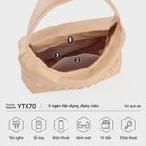  Túi Yuumy (Thời trang nữ đeo vai phong cách hàn quốc size 29 - Túi xách da Seasand YTX70K) màu kem 