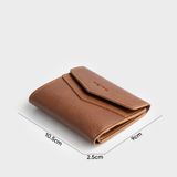  Ví Trita (Thời trang nữ nắp gập viền thoi - Ví da RV88B) màu bò 