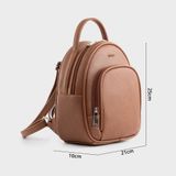  Balo Trita (Thời trang nữ phối ngăn phong cách basic cỡ trung - Balo da RBA91B) màu bò 