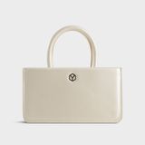  Túi Yuumy (Thời trang nữ phối quai xách size 21 - Túi đeo chéo da Glossy YN288TT) màu trắng ngọc trai 