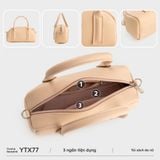  Túi Yuumy (Thời trang nữ thiết kế dáng vòm - Túi xách da Seasand YTX77K) màu kem 