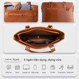 Cặp công sở Trita (Thời trang nam đa năng - Cặp da TCA12B) màu bò 