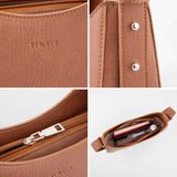  Túi Trita (Thời trang nữ dáng bán nguyệt size 24 - Túi đeo vai da RHN156B) màu bò 