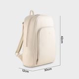  Balo Yuumy (Thời trang nữ da mềm basic cỡ lớn - Balo da Seasand YBA112T) màu trắng 