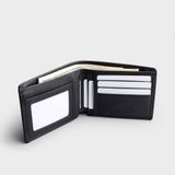  Ví nam da bò Trita (Thời trang nam họa tiết sọc chéo - Ví da RVN17D) màu đen 