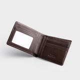  Ví nam da bò Trita (Thời trang nam họa tiết sọc chéo - Ví da RVN17N) màu nâu 