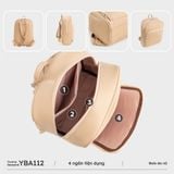  Balo Yuumy (Thời trang nữ da mềm basic cỡ lớn - Balo da Seasand YBA112D) màu đen 