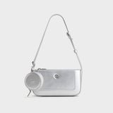  Túi Yuumy (Thời trang nữ size 22 phối ví mini - Túi đeo chéo da Glossy YN346BC) màu bạc 