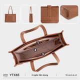  Túi Yuumy (Thời trang nữ thanh lịch cỡ lớn - Túi xách da Bergen YTX83B) màu bò 