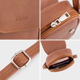  Túi Trita (Thời trang nữ đựng điện thoại - Túi đeo chéo da RHN150B) màu bò 