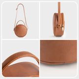  Túi Trita (Thời trang nữ dáng tròn - Túi đeo chéo da RHN261N) màu nâu 