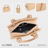  Túi Yuumy (Thời trang nữ da trơn sành điệu size 21 - Túi đeo chéo da Smooth YN343T) màu trắng 