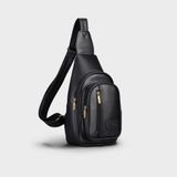  Balo Trita (Thời trang nam đi chơi - Balo đeo chéo da RBAC01D) màu đen 