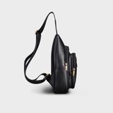  Balo Trita (Thời trang nam đi chơi - Balo đeo chéo da RBAC01D) màu đen 