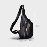  Balo Trita (Thời trang nam đi chơi - Balo đeo chéo da RBAC01D) màu đen 