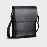  Túi Trita (Thời trang nam nắp gập - Túi đeo chéo da RTN4D) màu đen 