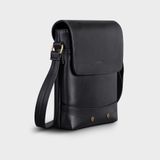  Túi Trita (Thời trang nam nắp gập - Túi đeo chéo da RTN4D) màu đen 