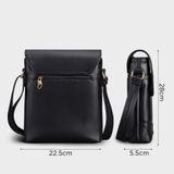  Túi Trita (Thời trang nam nắp gập - Túi đeo chéo da RTN4D) màu đen 