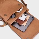  Túi Trita (Thời trang nam nắp gập - Túi đeo chéo da RTN4N) màu nâu 