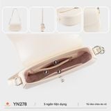  Túi đeo chéo nữ YUUMY YN278 (Màu Trắng ngọc trai) 