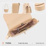  Túi đeo chéo nữ YUUMY YN306 (Màu Đen) 