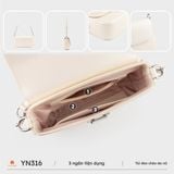  Túi đeo chéo nữ YUUMY YN316 (Màu Đen ngọc trai) 