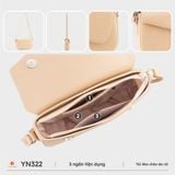  Túi đeo chéo nữ YUUMY YN322 (Màu Đen) 