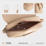  Túi đeo chéo nữ Yuumy YN332 (Màu Trắng) 