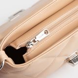  Túi Yuumy (Thời trang nữ chần chỉ ô vuông cá tính size 24 - Túi đeo vai da Seasand YN255X) màu xanh đen 