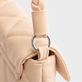  Túi Yuumy (Thời trang nữ chần chỉ ô vuông cá tính size 24 - Túi đeo vai da Seasand YN255X) màu xanh đen 