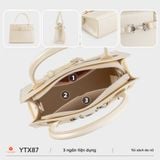  Túi Yuumy (Thời trang nữ dạo phố sang trọng - Túi xách da Glossy YTX87) màu đen ngọc trai 