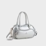  Túi Yuumy (Thời trang nữ thiết kế dáng vòm cá tính - Túi xách da Glossy YTX88) màu bạc 