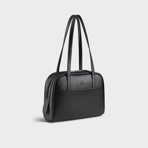 Túi Yuumy (Thời trang nữ dáng vòm bo cong - Túi xách da Seasand YTX76D) màu đen