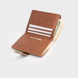  Ví Trita (Thời trang nữ kiểu dáng gập 3 đơn giản - Ví da RV52B) màu bò 