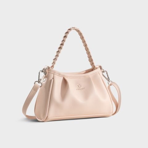 Túi Yuumy (Thời trang nữ mini xinh xắn size 21 - Túi đeo chéo da Seasand YN289HA) màu hồng dâu