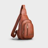  Balo Trita (Thời trang nam đi chơi - Balo đeo chéo da RBAC01BD) màu bò đậm 