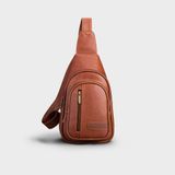  Balo Trita (Thời trang nam đi chơi - Balo đeo chéo da RBAC01BD) màu bò đậm 