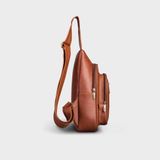  Balo Trita (Thời trang nam đi chơi - Balo đeo chéo da RBAC01BD) màu bò đậm 