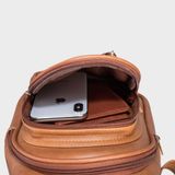  Balo Trita (Thời trang nam đi chơi - Balo đeo chéo da RBAC01D) màu đen 