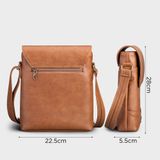  Túi Trita (Thời trang nam nắp gập - Túi đeo chéo da RTN4BN) màu bò nhạt 