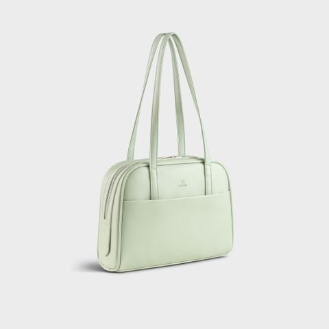 Túi Yuumy (Thời trang nữ dáng vòm bo cong - Túi xách da Seasand YTX76XN) màu xanh ngọc