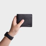  Ví nam da bò Trita (Thời trang nam gấp 2 ngang - Ví da RVN08D) màu đen 