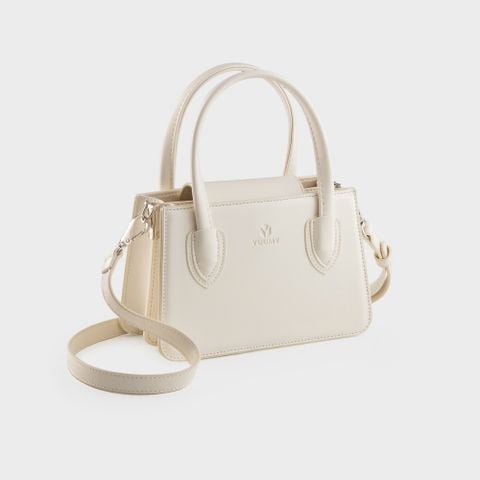  Túi Yuumy (Thời trang nữ phối quai xách - Túi đeo chéo da Seasand YN238T) màu trắng 