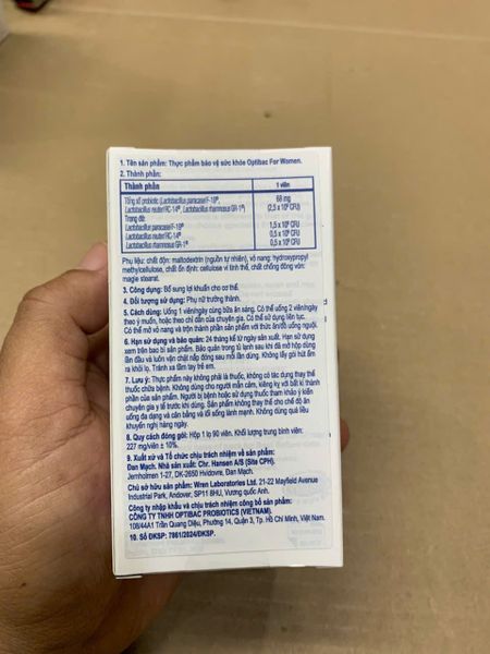 Optibac Men Vi Sinh Bổ Sung Lợi Khuẩn Hỗ Trợ Phòng Viêm Nhiễm 