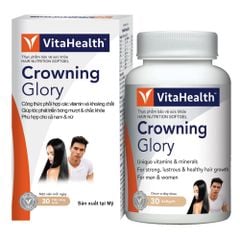 VitaHealth Viên Uống Crowning Glory Bổ Sung Vitamin Hỗ Trợ Tóc Chắc Khỏe 30 Viên
