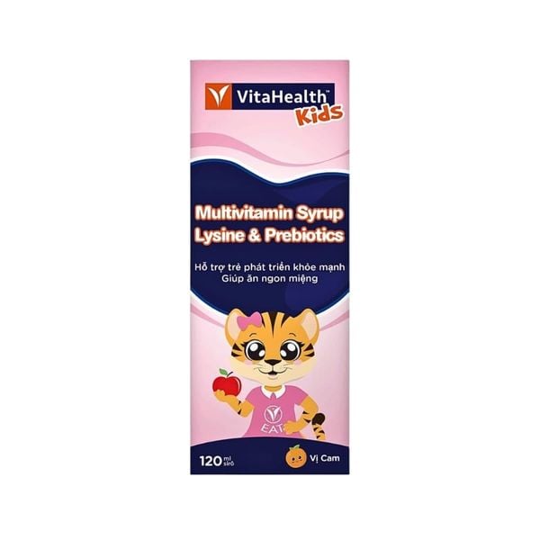 VitaHealth Siro Multivitamin Syrup Lysine & Prebiotics Bổ Sung Chất Xơ Tự Nhiên Cho Trẻ Từ 2 Tuổi Giúp Trẻ Ăn Ngon 120ml