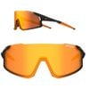 Tifosi Stash Kính Mát Thể Thao Nửa Gọng Dành Cho Đạp Xe, Chạy Bộ, Pickleball Thiết Kế Đệm Êm Tai, Mũi Gọng Màu Đen Cam Black Orange Fade Bộ 3 Tròng Màu Cam Clarion Orange, Đỏ AC Red Và Clear Trong Suốt